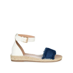 Tristeen Espadrille Sandals in Dark Denim Fabric