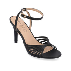 Vanita Wide-Fit Stiletto Heels in Vegan Leather - Black