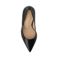 VENUS Stiletto Dress Pump Heels - Black PU