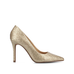 Venus Stiletto Dress Pump Heels in Patent Gold