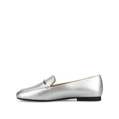 Wrenn Loafer Flats in Vegan Leather - Silver