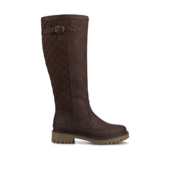 ZEMMIE Wide-Calf Quilted Boots in Vintage Chocolate