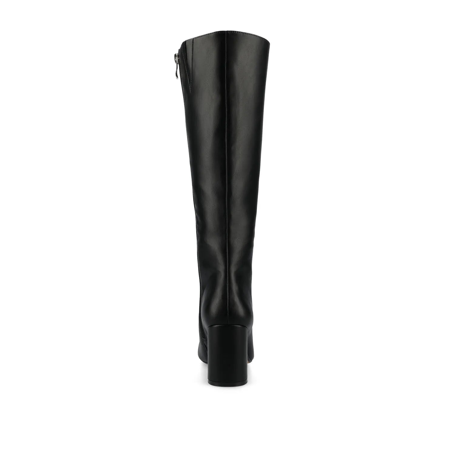 AMEYLIA Vegan Leather Knee-High Boots in Black