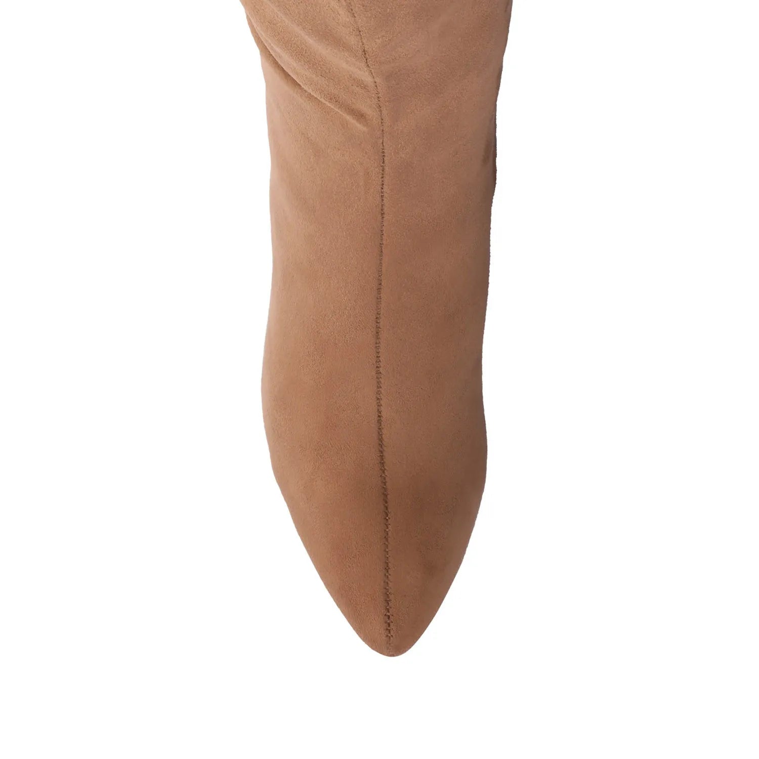 AMEYLIA Knee-High Boots in Tan Faux Suede