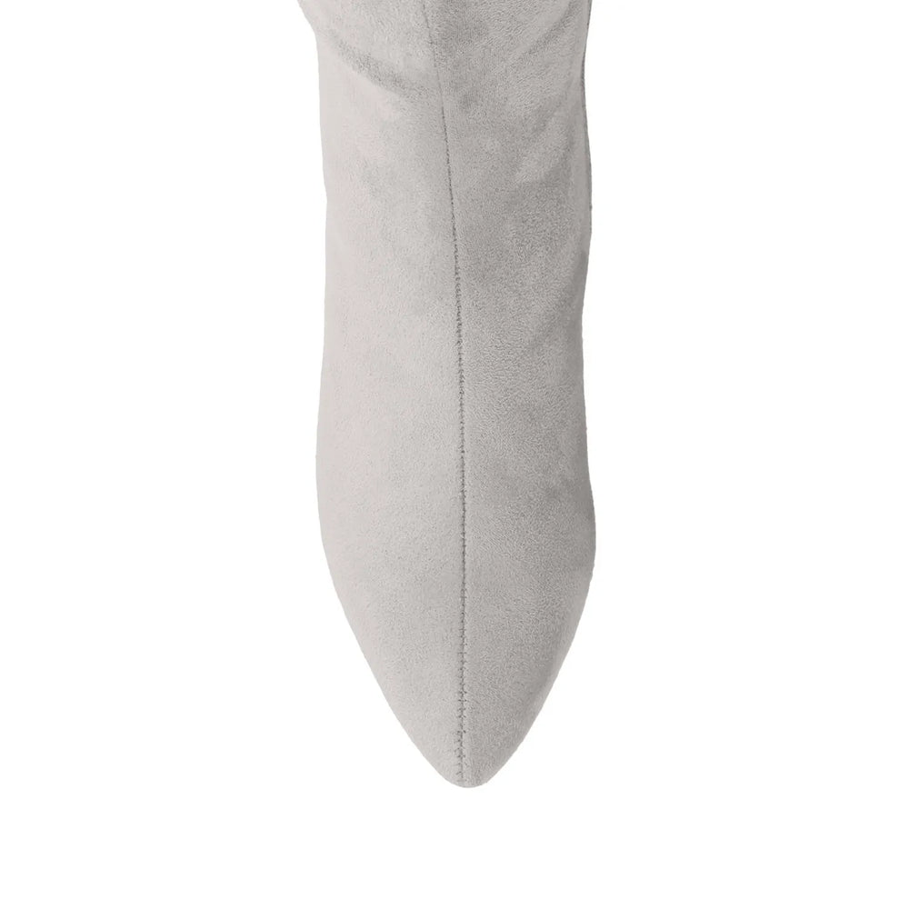 Grey Faux Suede
