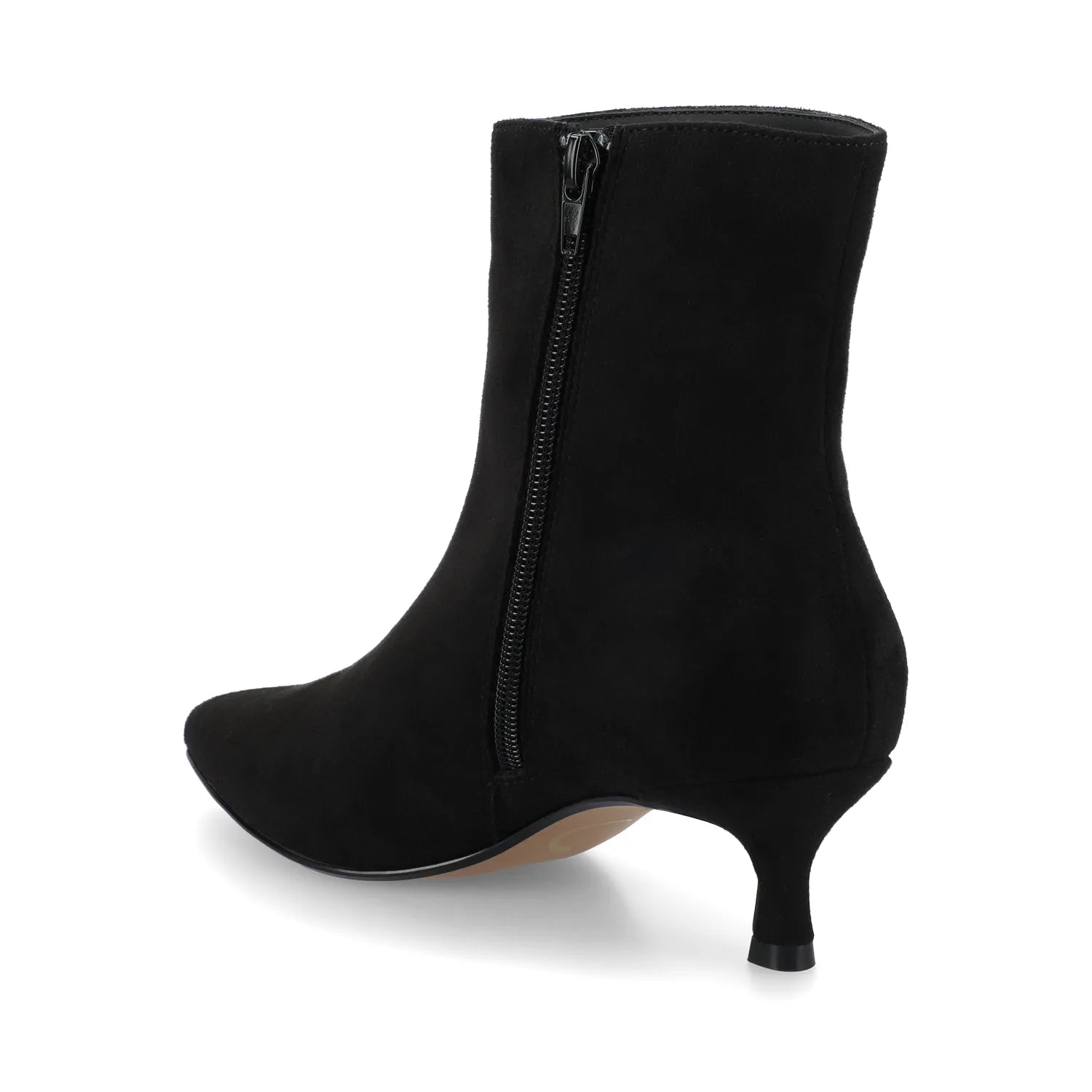 ARELY Pointed Toe Booties in Black Suede