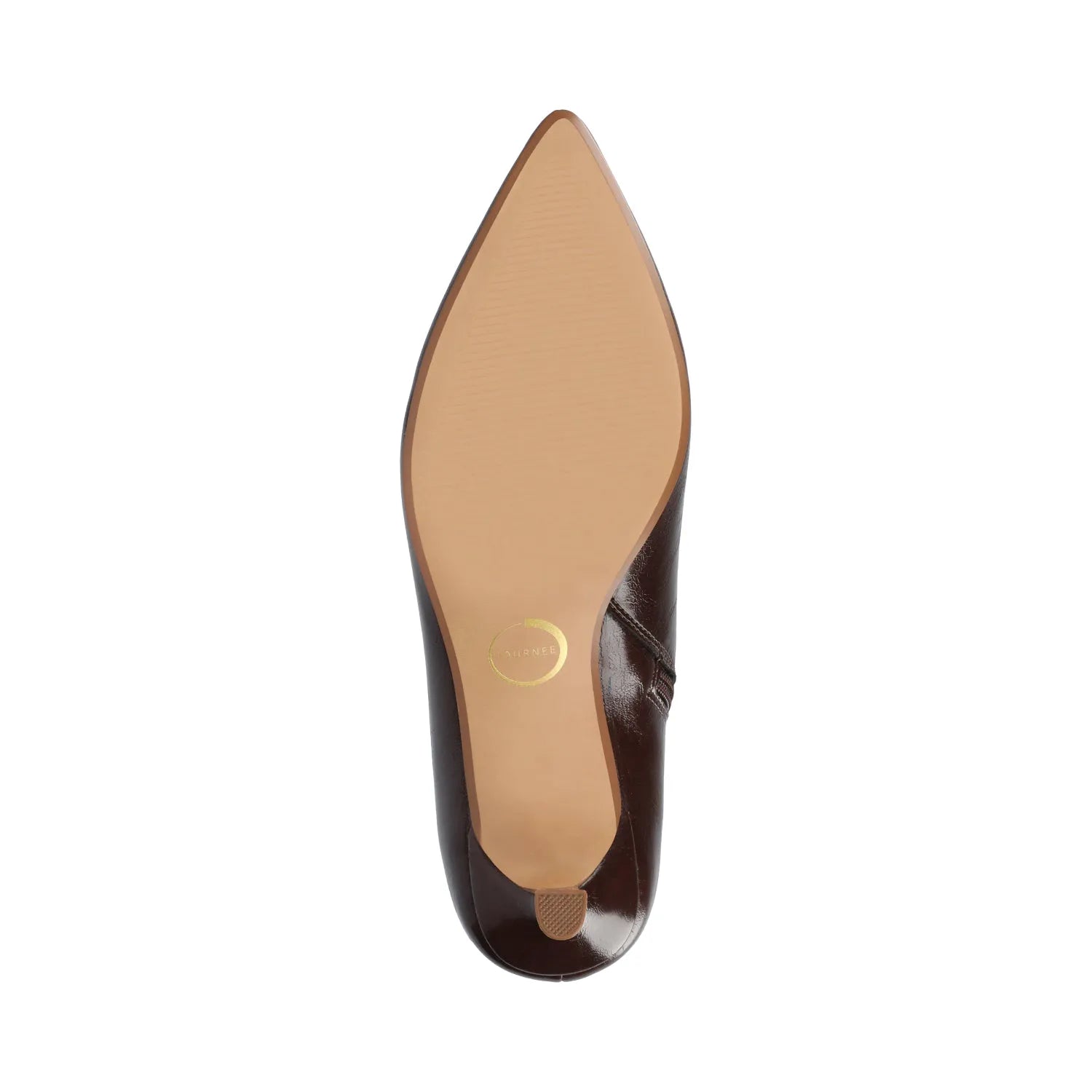 ARELY Wide Calf Pointed Toe Booties in Chocolate
