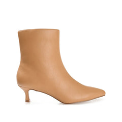 ARELY Wide Fit Pointed Toe Booties in Tan PU
