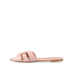 ARRINA Slide Sandals in Statement Patent - Blush Patent