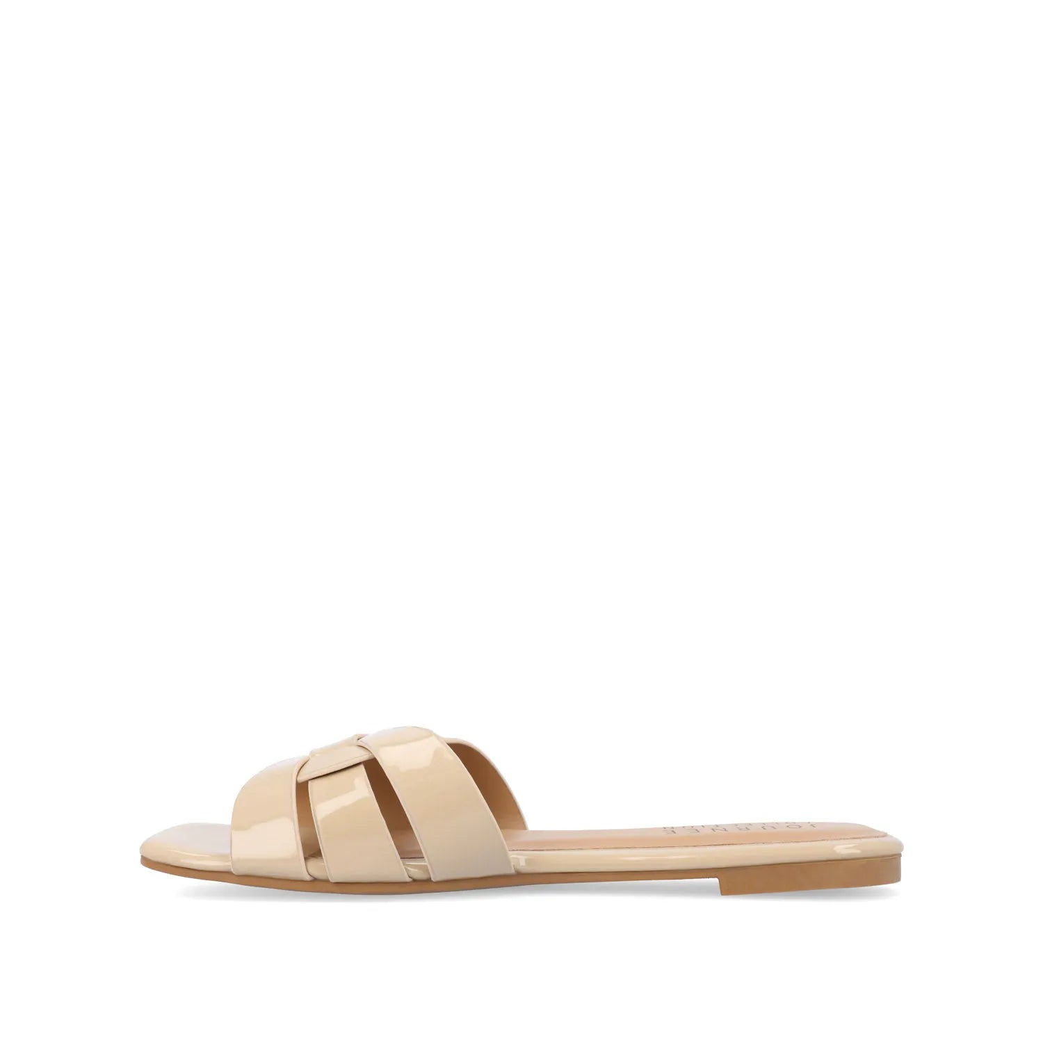 ARRINA Slide Sandals in Basic Patent - Nude Patent