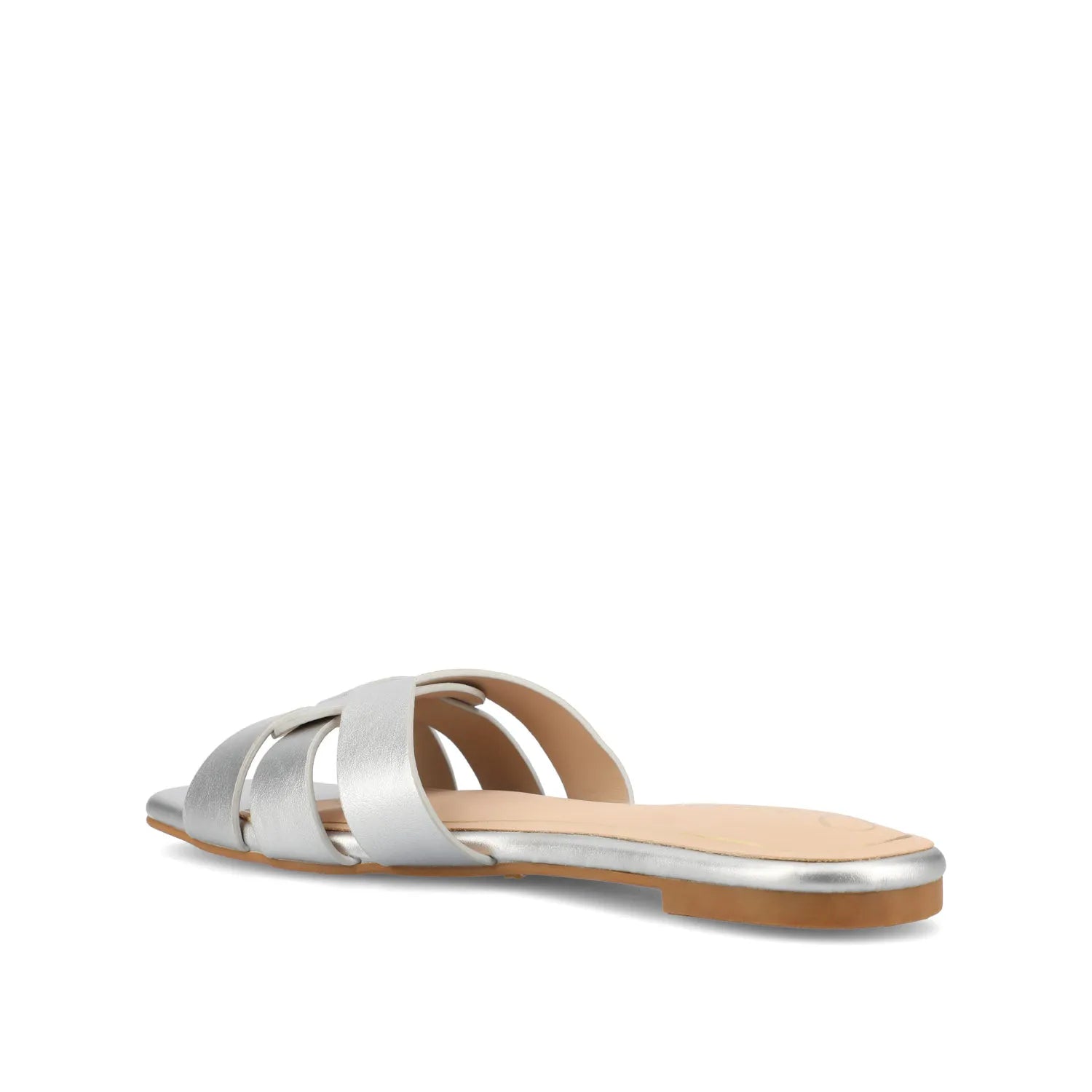 ARRINA Slide Sandals in Basic Patent - Silver PU