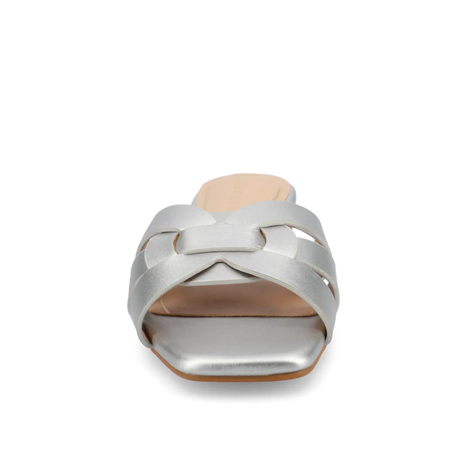 ARRINA Slide Sandals in Basic Patent - Silver PU