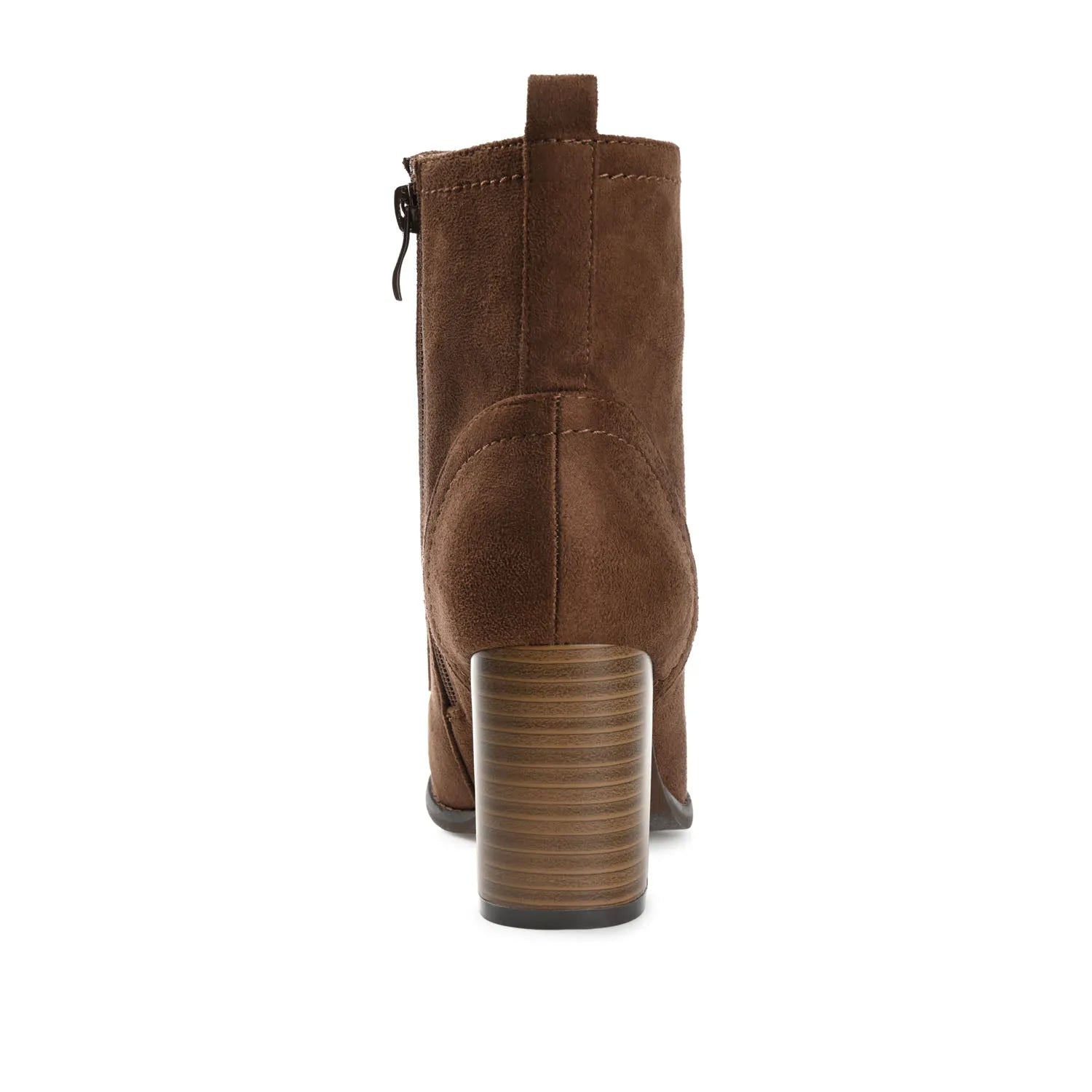 BAYLOR Lace-Up Booties in Faux Suede - Brown