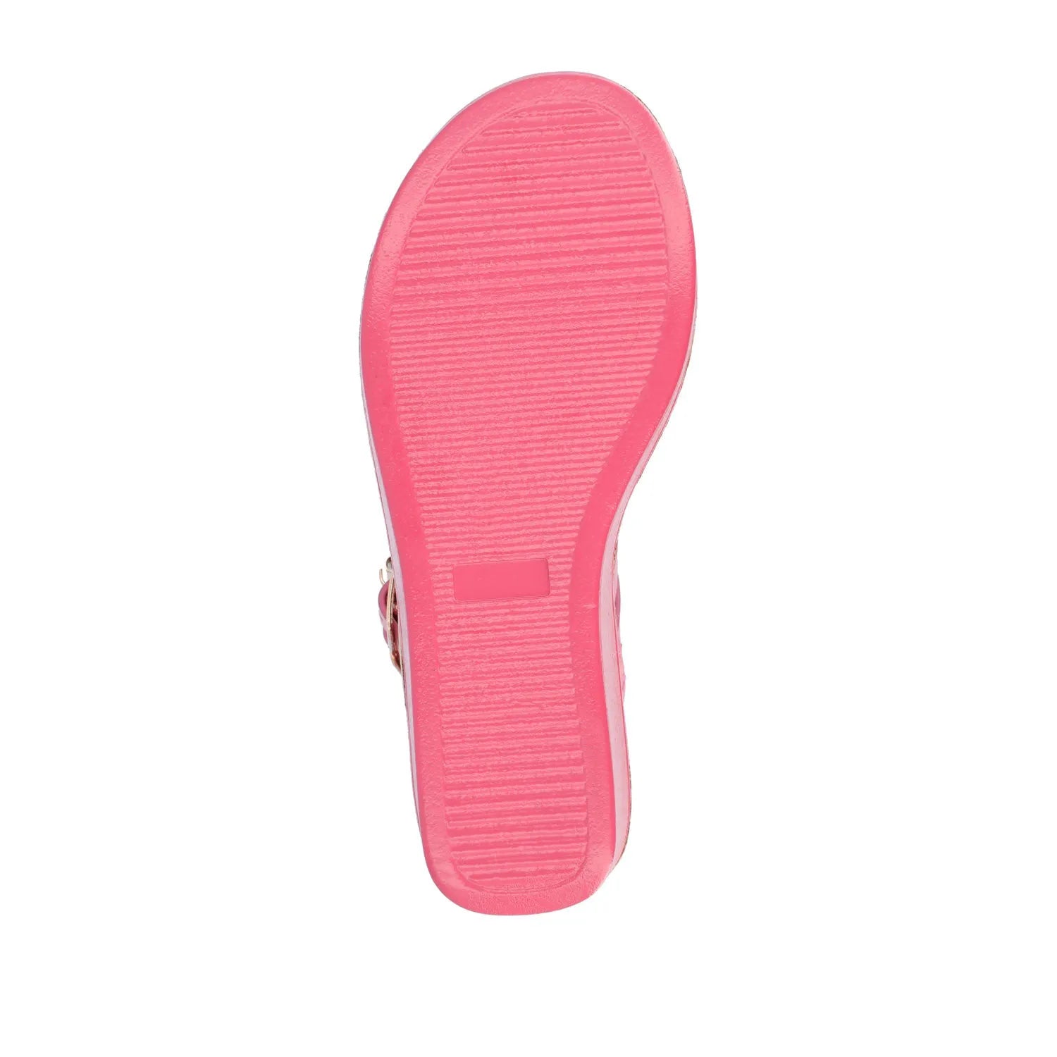 Bianca Wedge Heeled Sandals in Vegan Leather - Pink