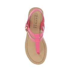BIANCA WIDE WEDGE SANDALS - PINK