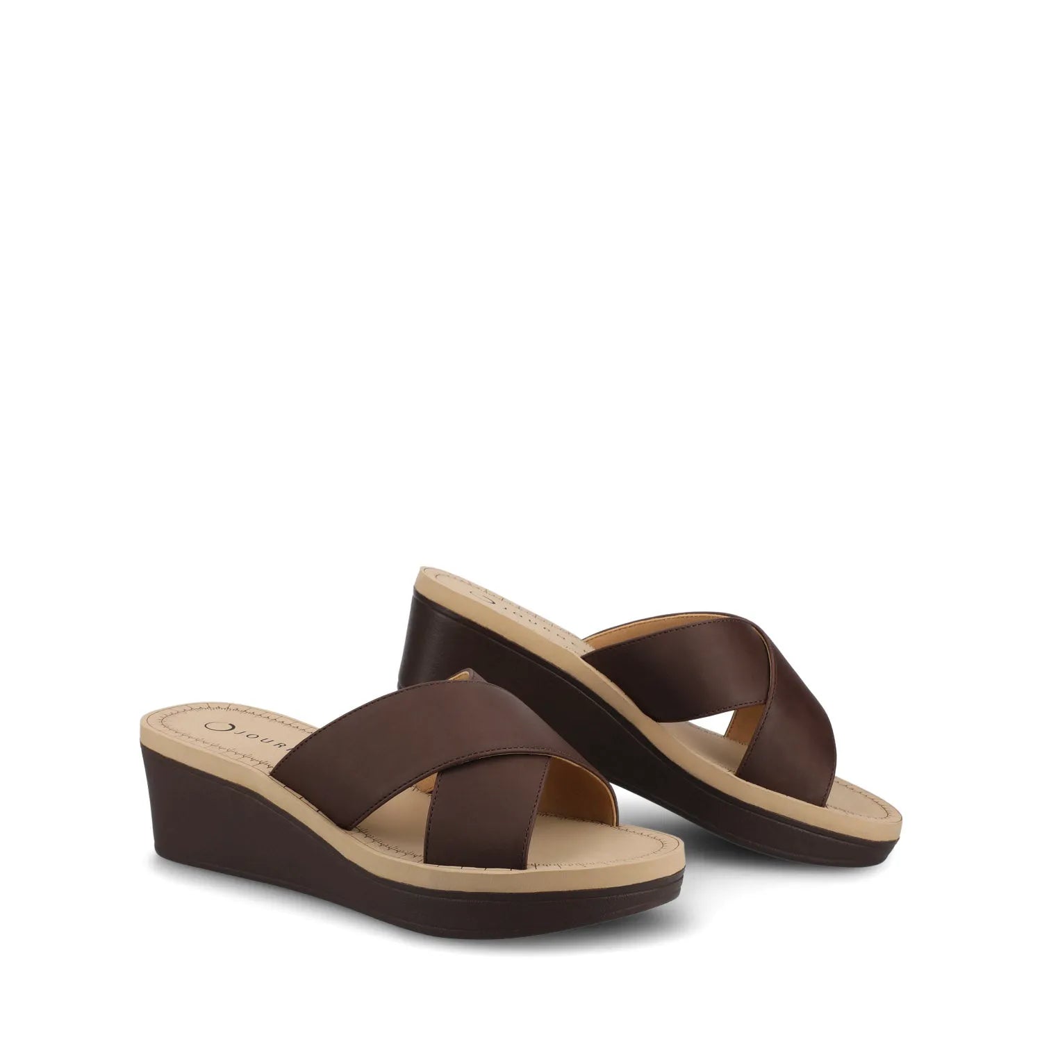 Biara Platform Wedge Sandals in Brown