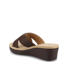 Biara Platform Wedge Sandals in Brown