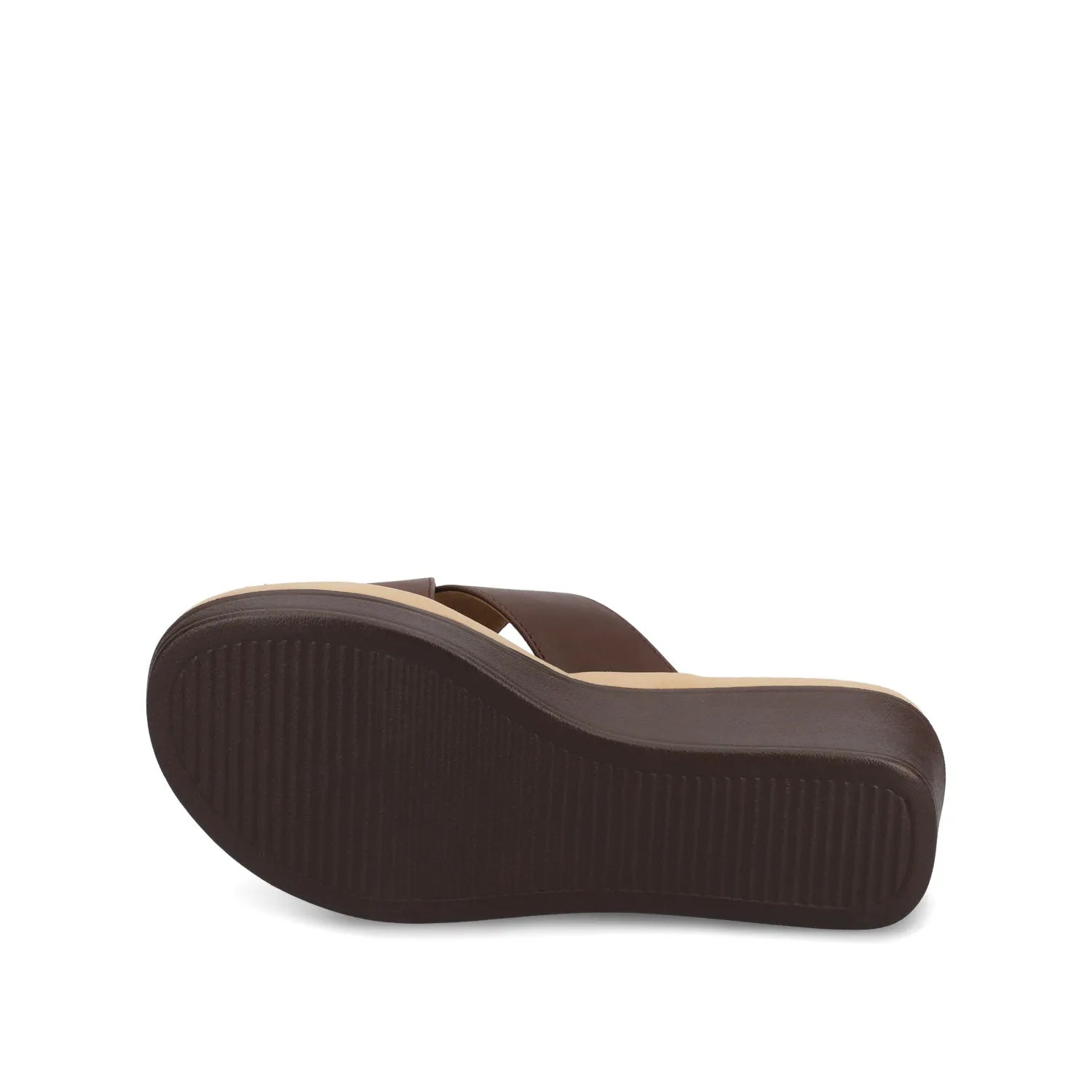 Biara Platform Wedge Sandals in Brown