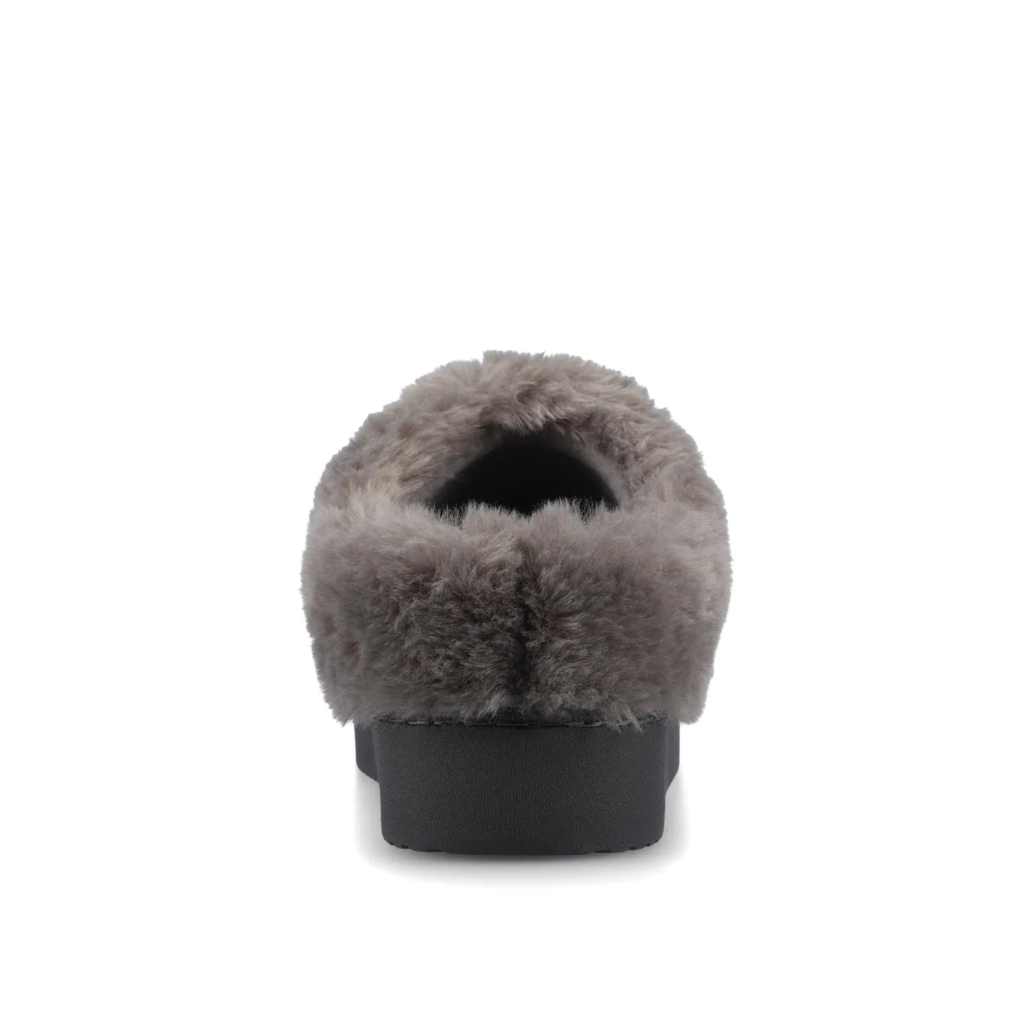 Blair Slippers in Faux Suede - Charcoal