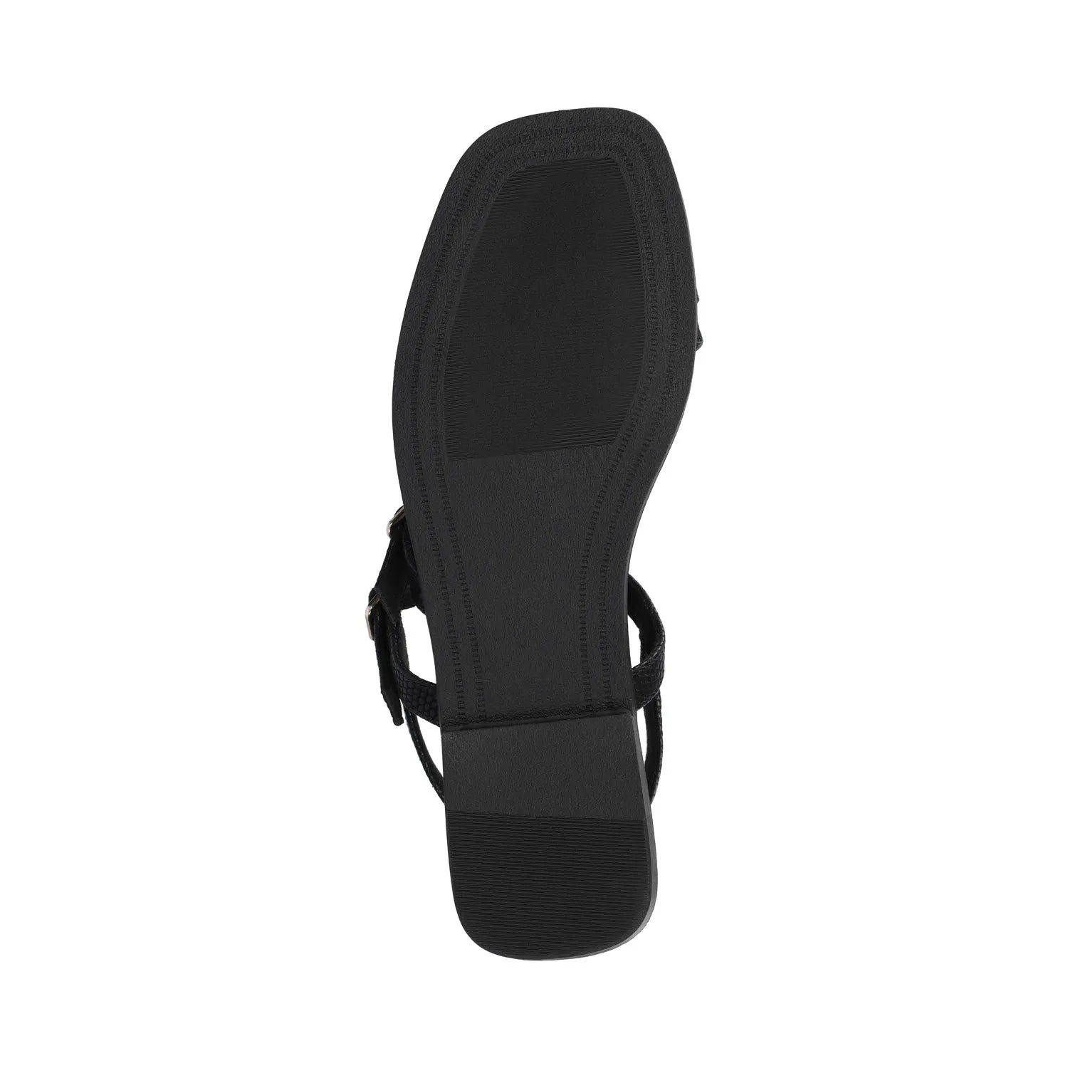 Brianna Ankle Strap Sandals in Black Lizard