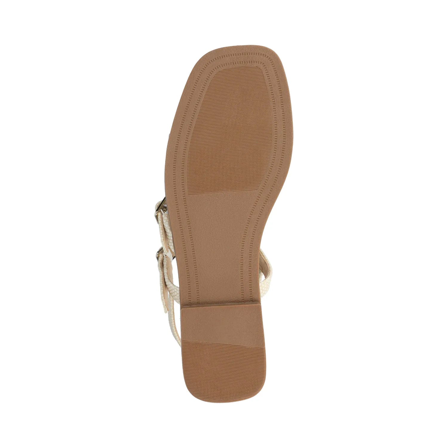 Brianna Ankle Strap Sandals in Bone Lizard