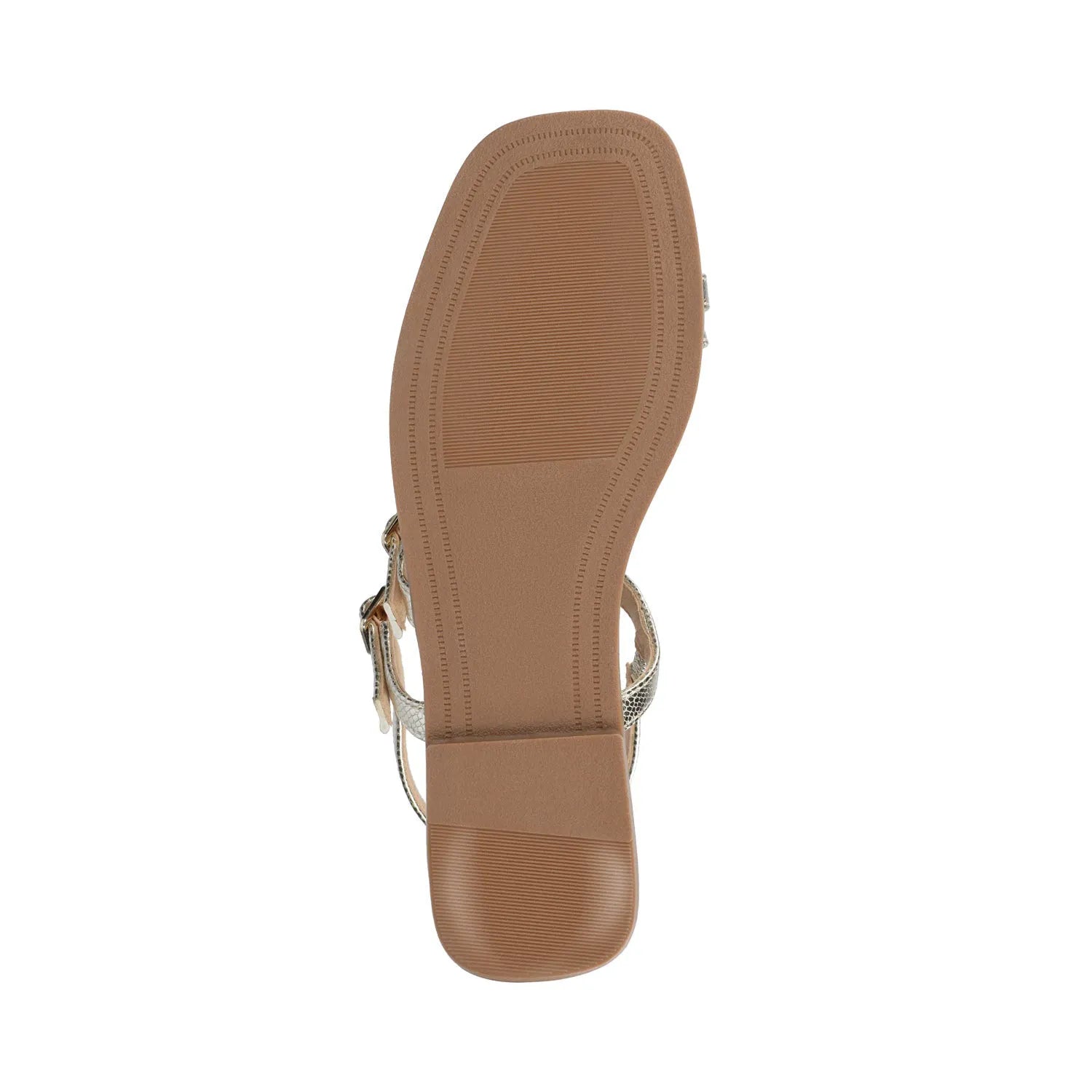 Brianna Ankle Strap Sandals in Champagne Lizard