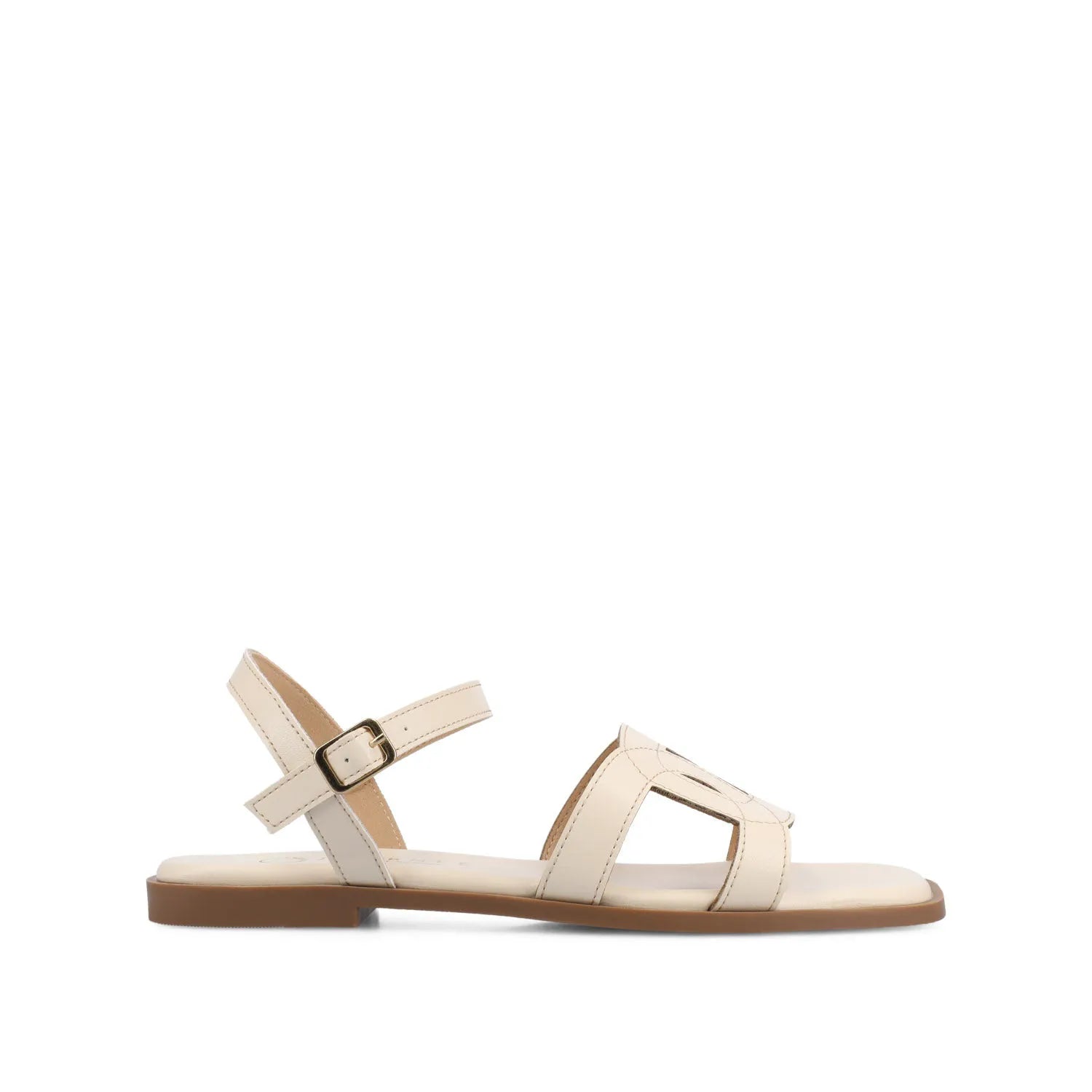 BRIDEY Ankle Strap Sandals in Bone