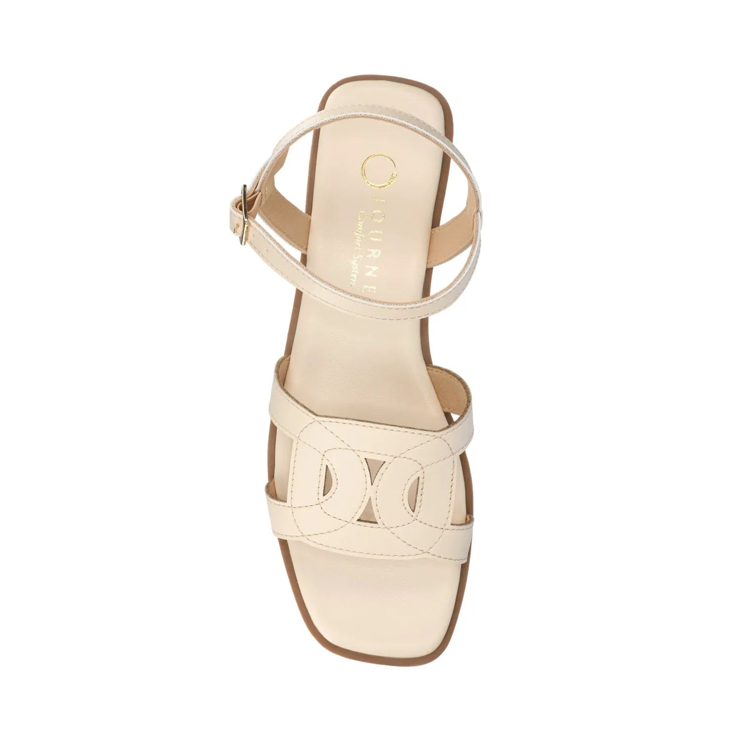 BRIDEY Ankle Strap Sandals in Bone