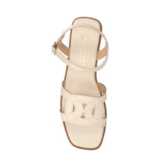 BRIDEY Ankle Strap Sandals in Bone