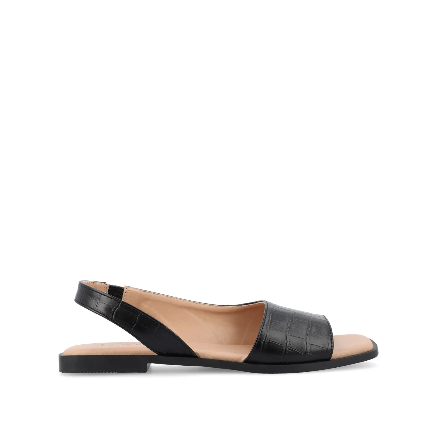 Brinsley Croco Cutout Sandals - Black