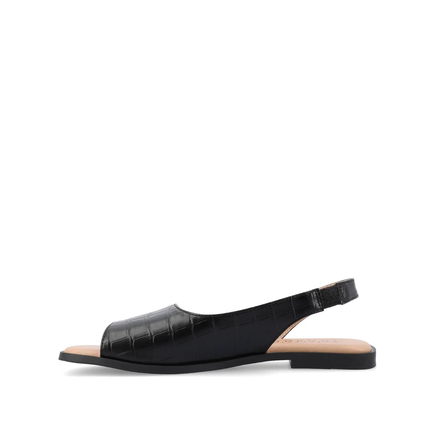 Brinsley Croco Cutout Sandals - Black