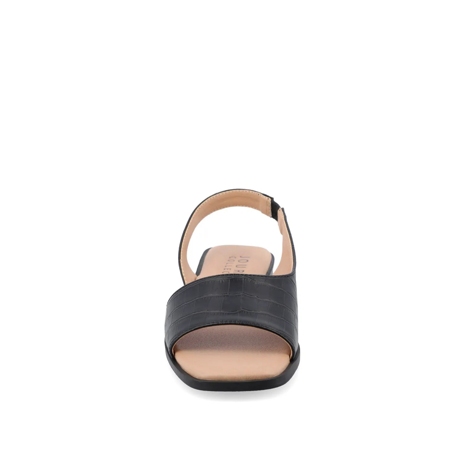 Brinsley Croco Cutout Sandals - Black