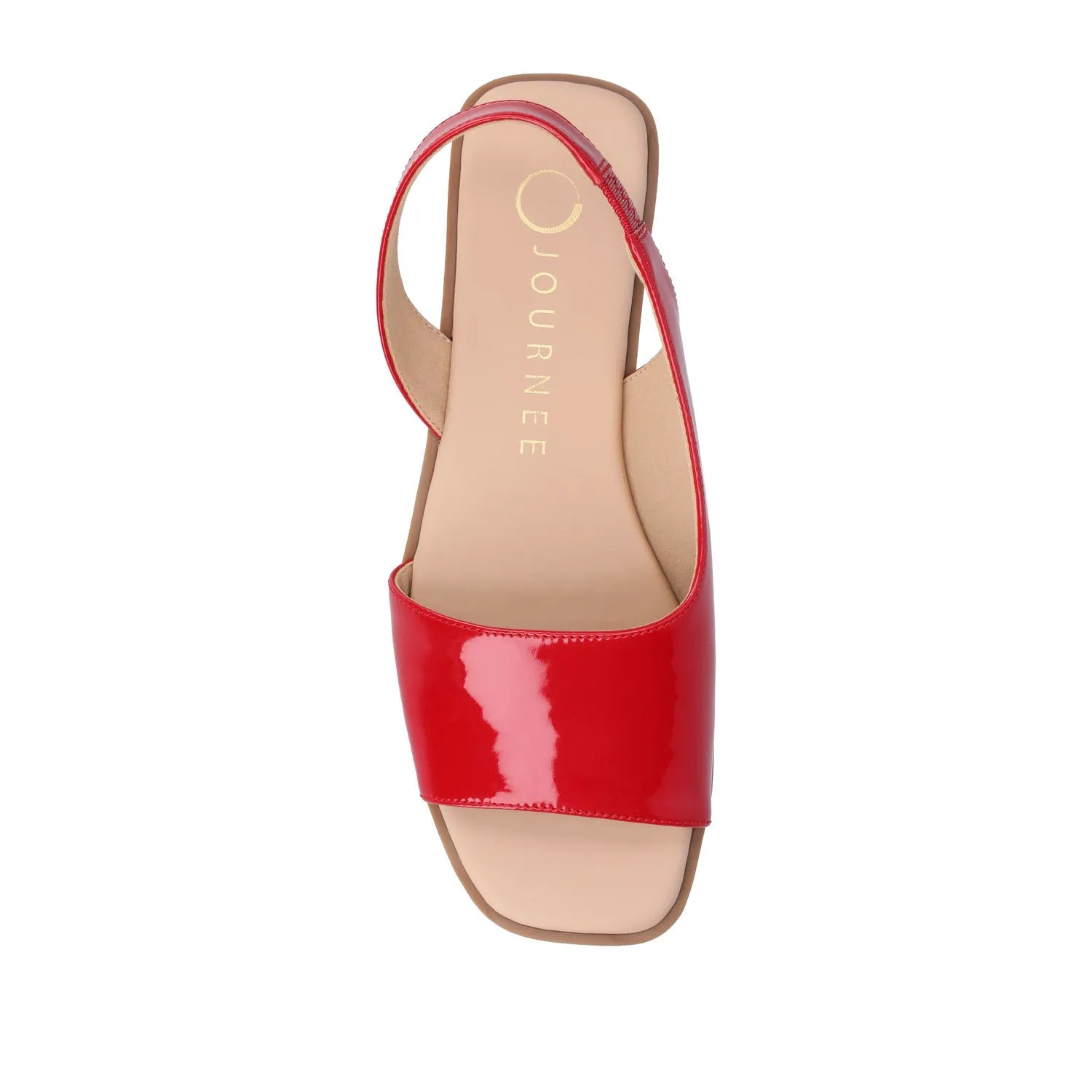 Brinsley Cutout Patent Sandals in Red