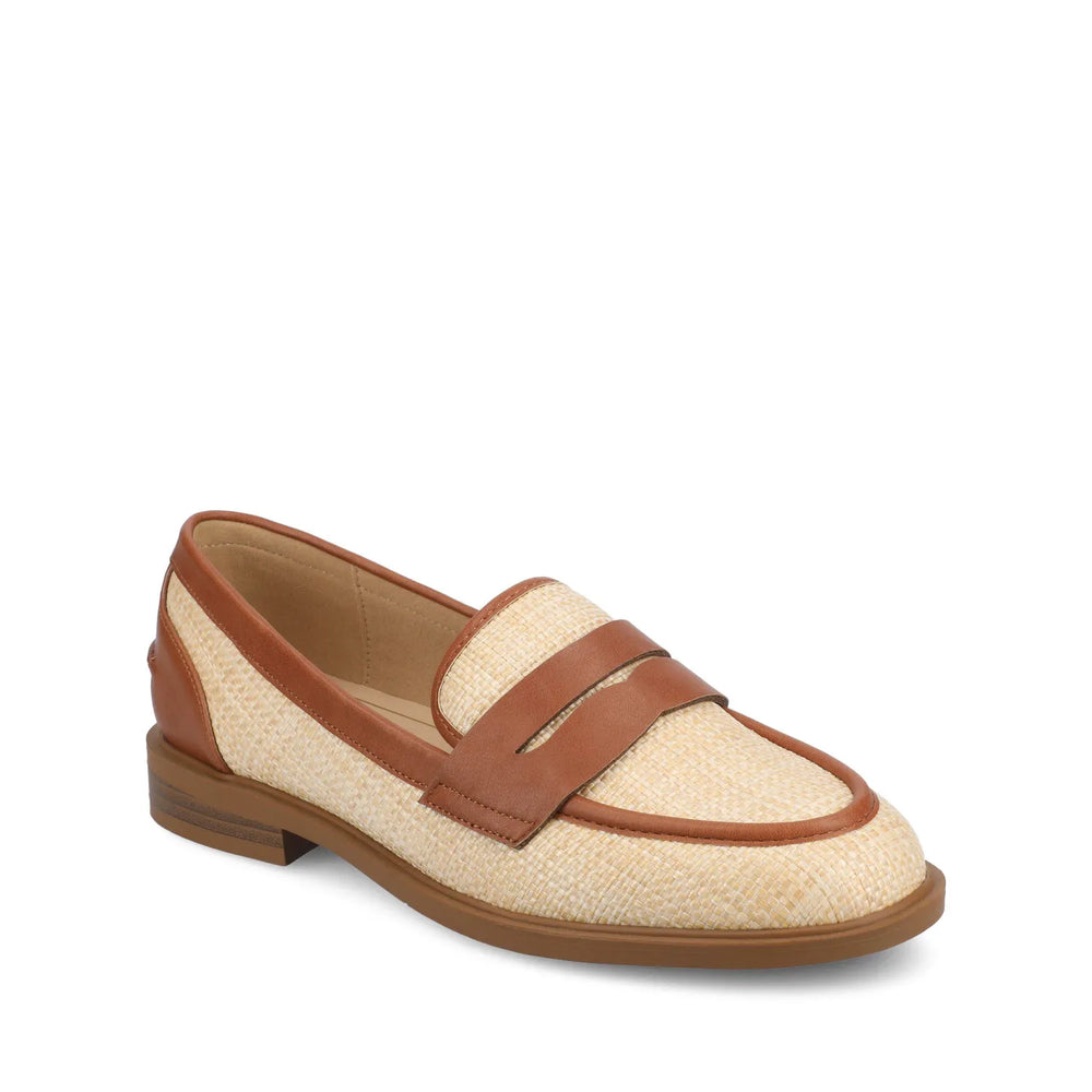 Cognac/Natural Raffia