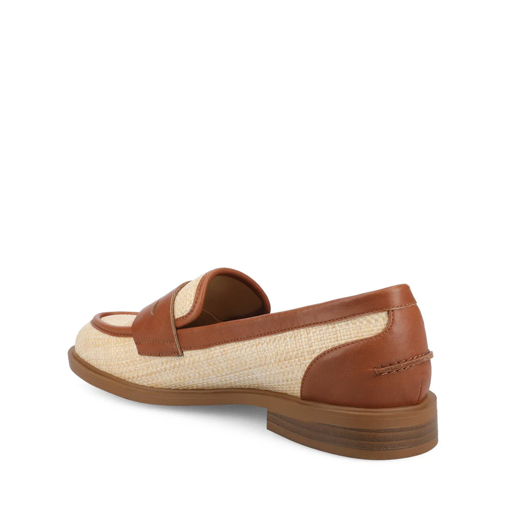 Cognac/Natural Raffia