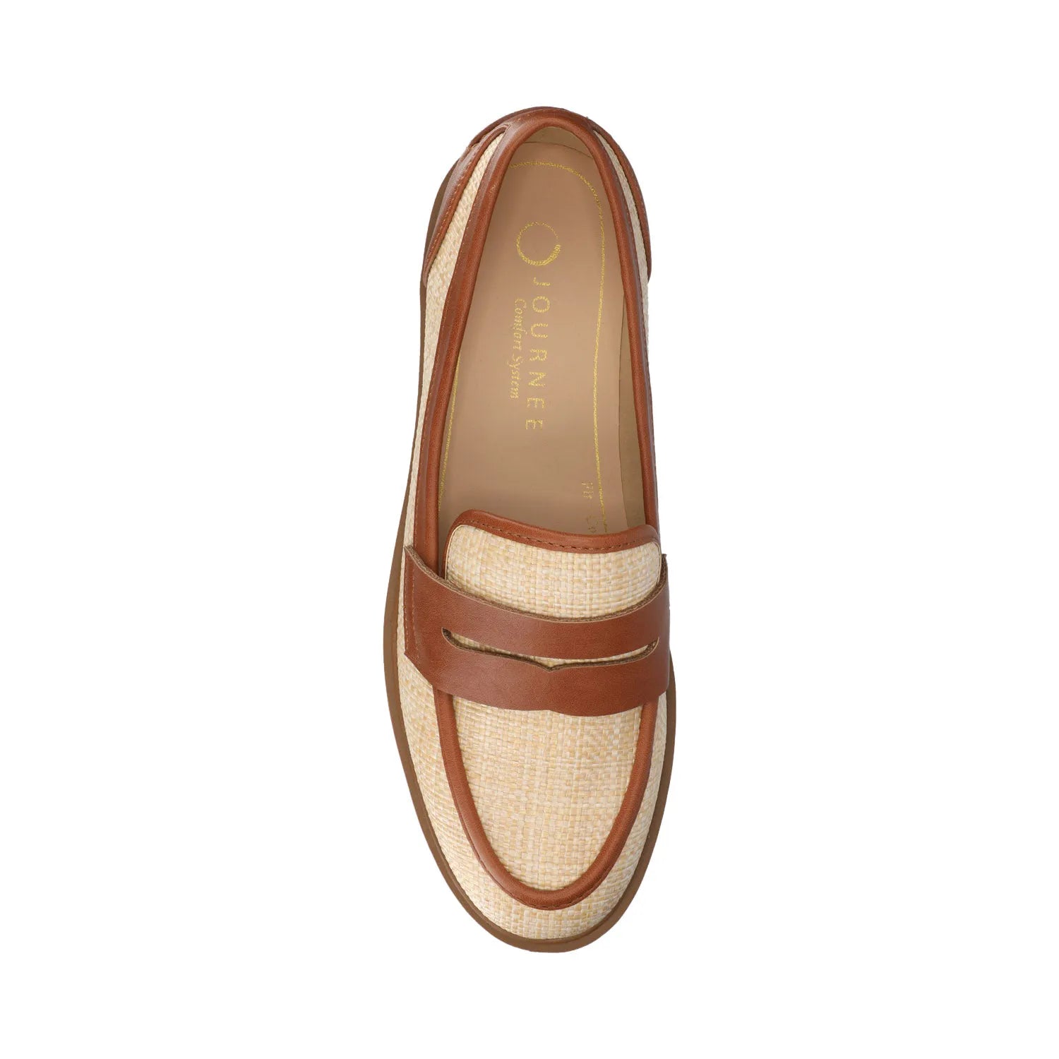 Cognac/Natural Raffia