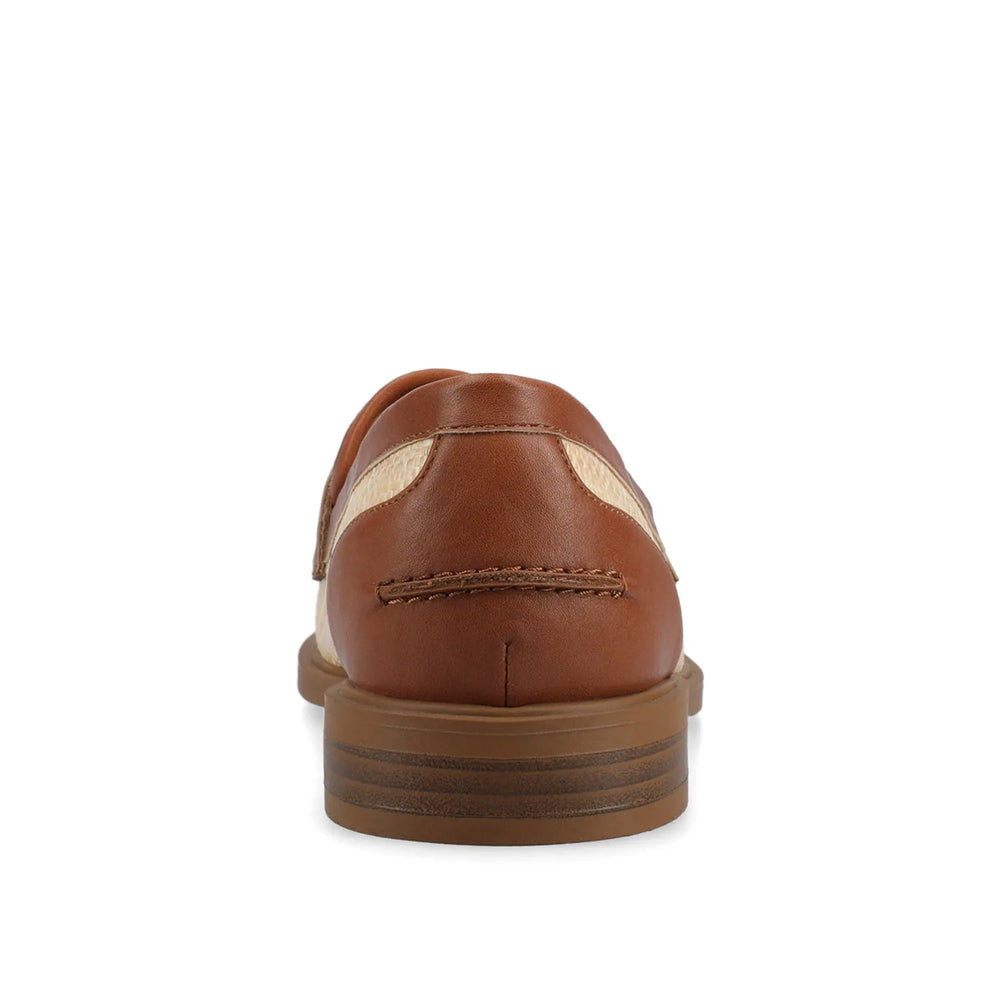 Cognac/Natural Raffia