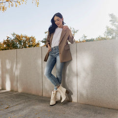 Bone Faux Suede