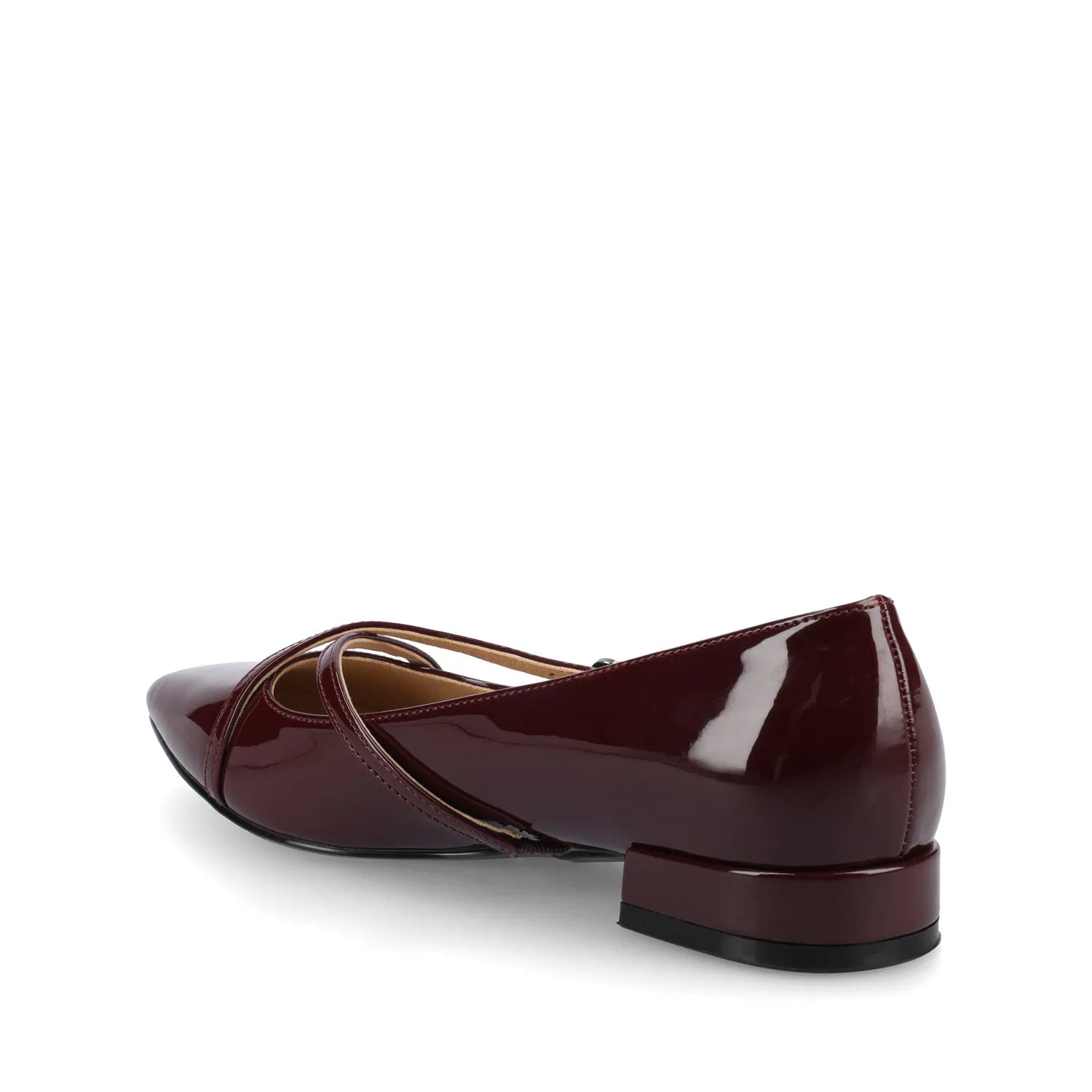 CAMBY Dress in Vegan Leather - Oxblood Patent