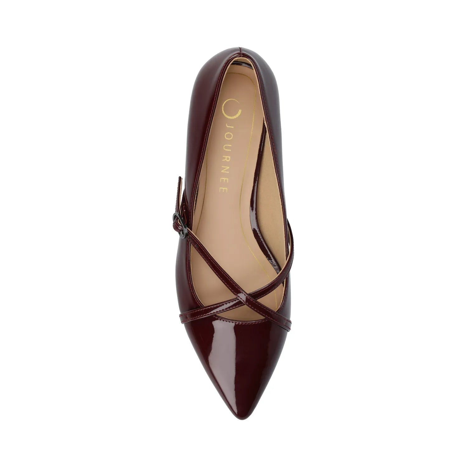 CAMBY Dress in Vegan Leather - Oxblood Patent