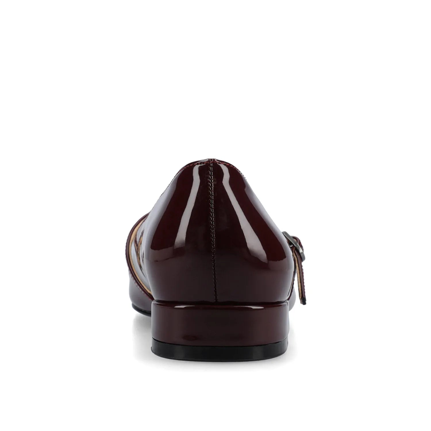 CAMBY Dress in Vegan Leather - Oxblood Patent