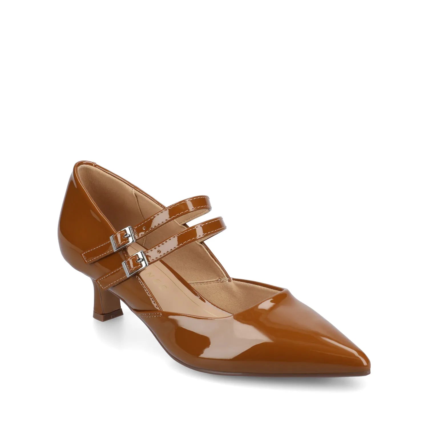 CARNATION MARY JANE PUMPS - Cognac