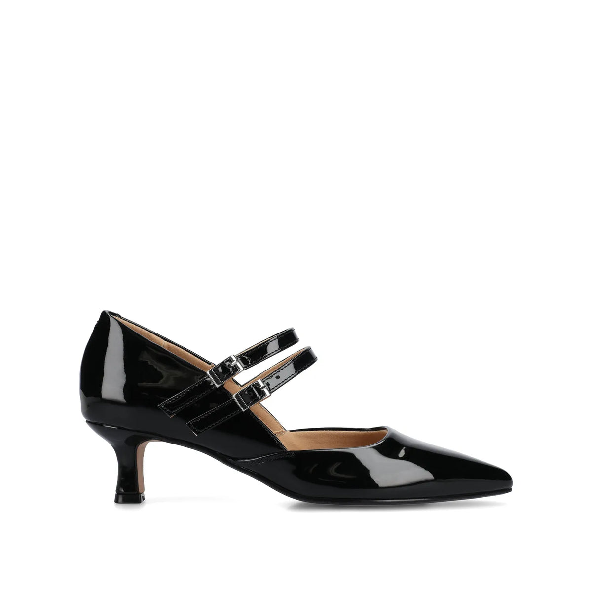 CARNATION MARY JANE PUMPS - Patent Black