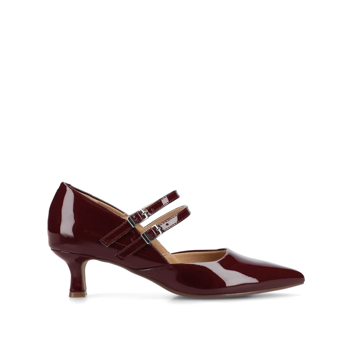 Carnation Mary Jane Pumps in Wide - Oxblood