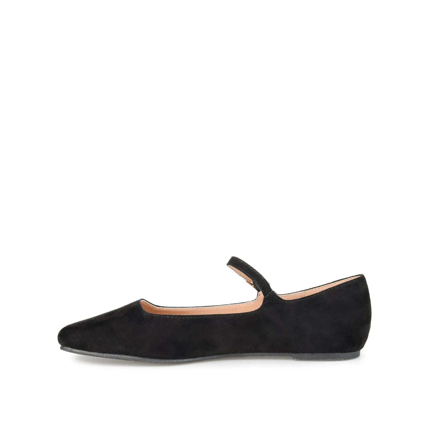 Carrie Wide Fit Faux Suede Ballet Flats in Black
