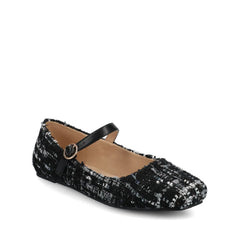 Carrie Dress Flats in Black Tweed