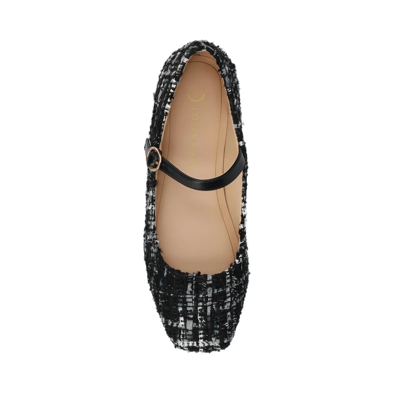Carrie Dress Flats in Black Tweed
