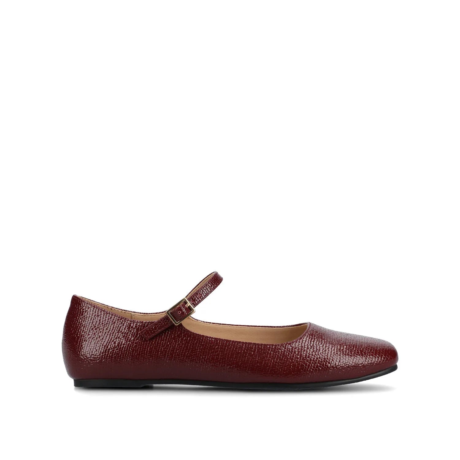 Carrie Dress Flats in Oxblood