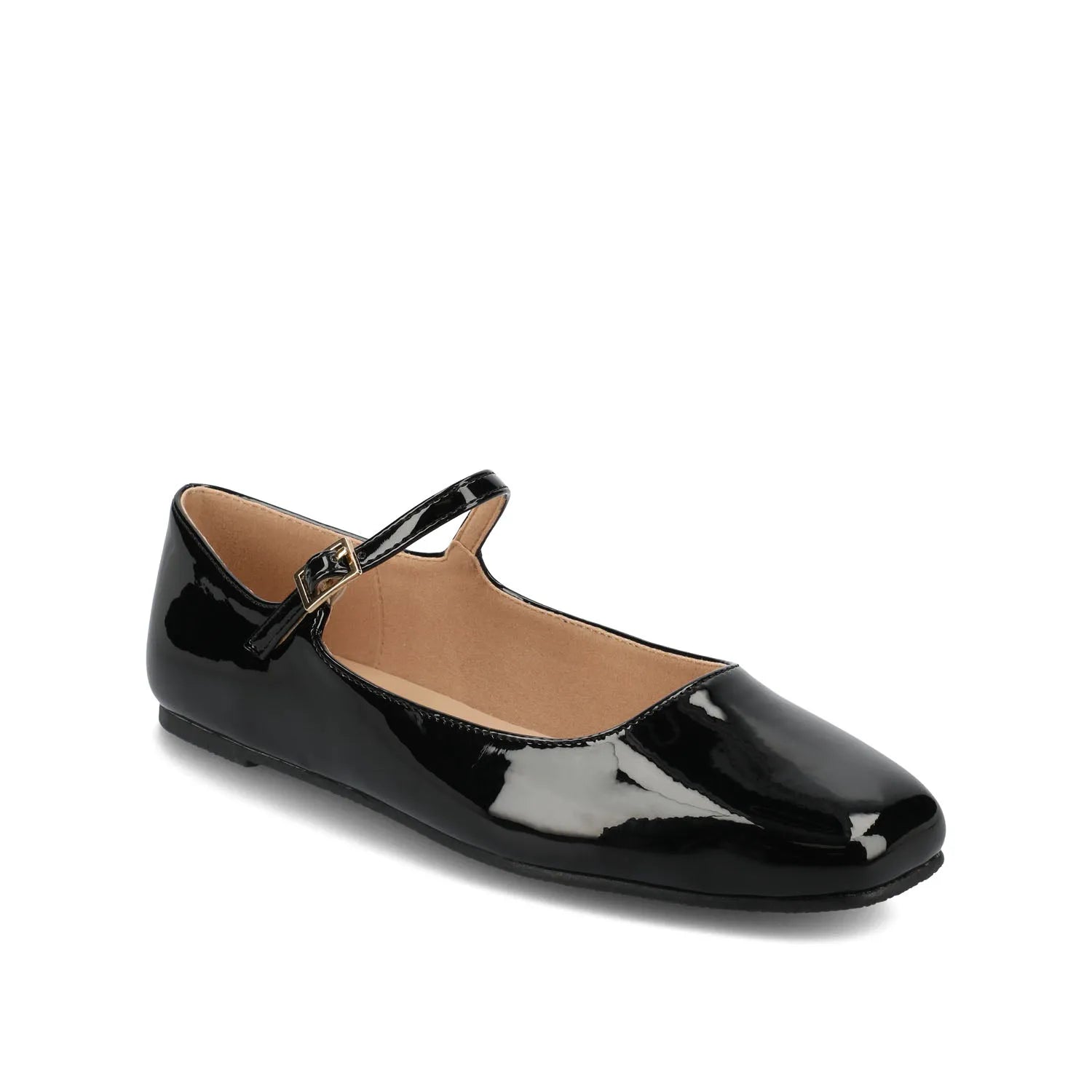CARRIE BALLET FLATS IN PATENT WIDE - Black Patent