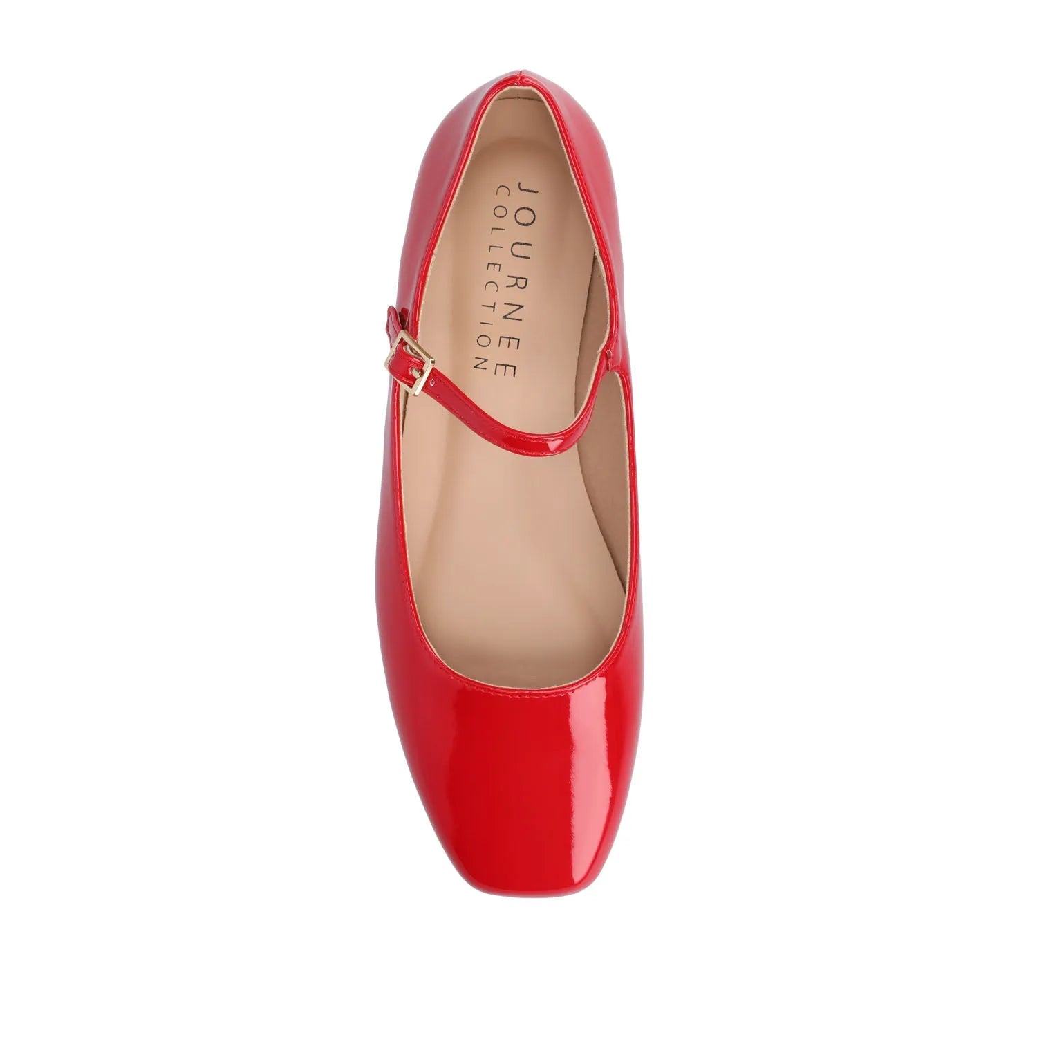 CARRIE BALLET FLATS IN PATENT WIDE - Red Patent